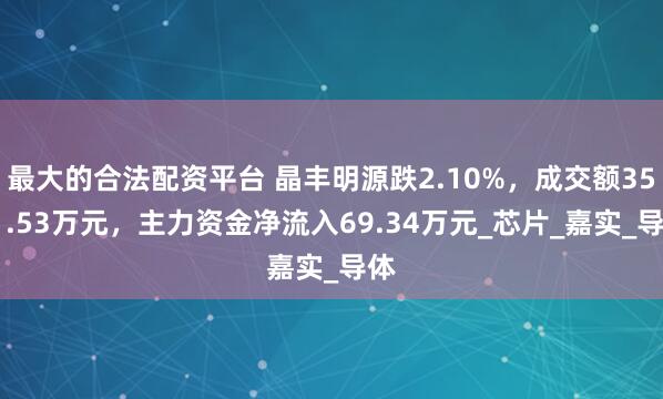 最大的合法配资平台 晶丰明源跌2.10%，成交额3501.53万元，主力资金净流入69.34万元_芯片_嘉实_导体