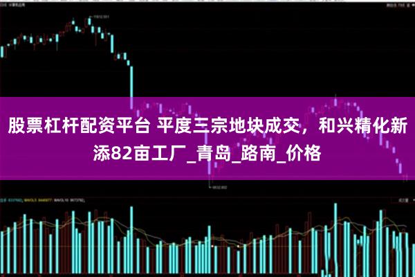 股票杠杆配资平台 平度三宗地块成交，和兴精化新添82亩工厂_青岛_路南_价格
